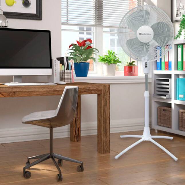 Comfort Zone 9 in. 3Speed Expandable Reversible Twin Window Fan with Remote Control and