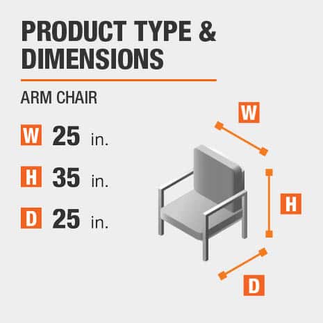 Arm Chair Product Dimensions 25 inches wide 35 inches high