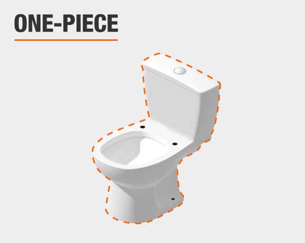 Glacier Bay McClure 1piece 1.1 GPF/1.6 GPF High Efficiency Dual Flush