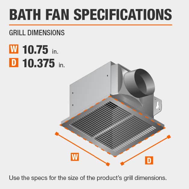 Hampton Bay 50 CFM Wall/Ceiling Mount Roomside Installation Bathroom