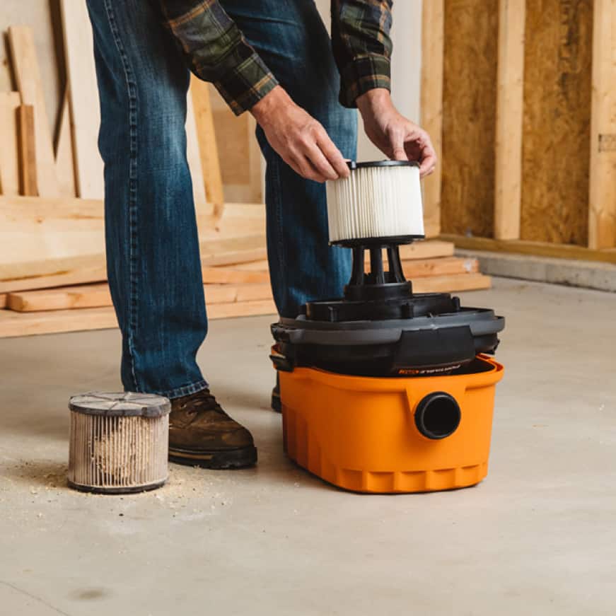 RIDGID General Debris Pleated Paper Wet/Dry Vac Replacement Cartridge