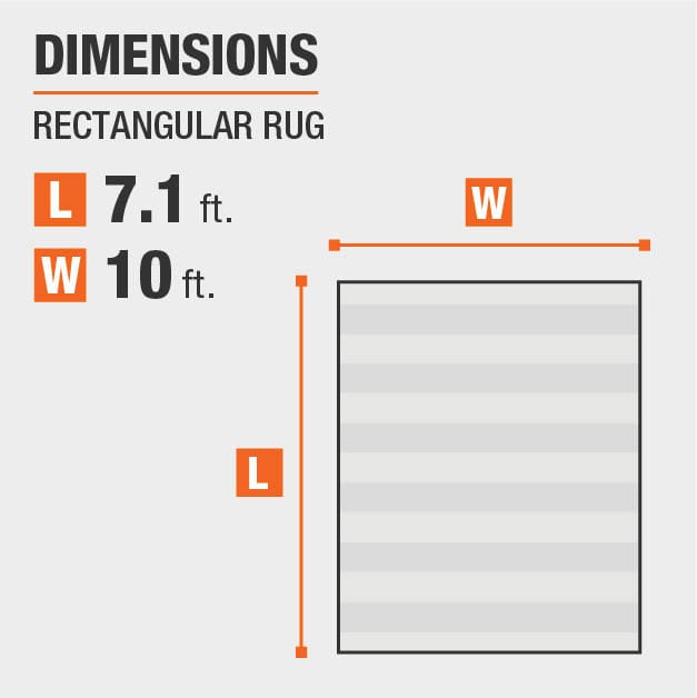 Gianna Indigo 8 ft. x 10 ft. Border Area Rug is 7.1 feet by 10 feet