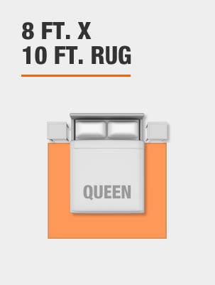 8 foot by 10 foot rug with bedroom furniture