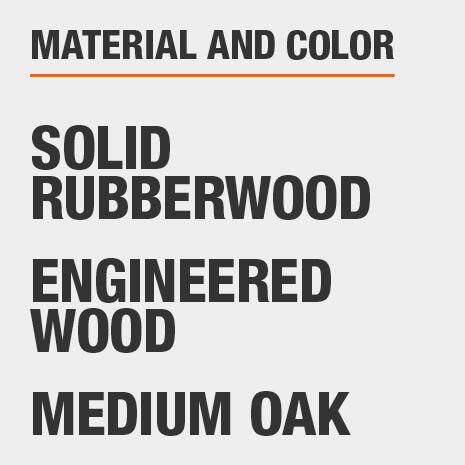 Medium Oak Engineered Wood Solid Rubberwood  File Cabinet