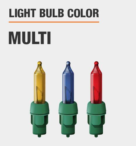 Home Accents Holiday 8 in. W x 7.5 ft. L 150-Light Multi-Color Ribbon ...