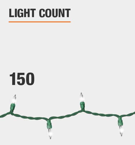 Home Accents Holiday 8 in. W x 7.5 ft. L 150-Light Multi-Color Ribbon ...