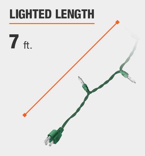 Home Accents Holiday 8 in. W x 7.5 ft. L 150-Light Multi-Color Ribbon ...