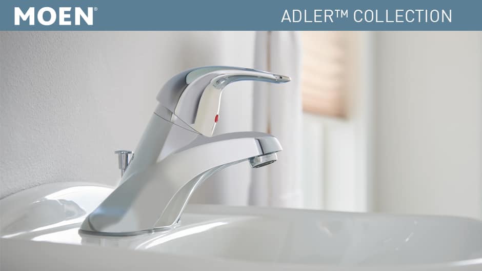MOEN Adler 4 in. Centerset SingleHandle LowArc Bathroom Faucet in