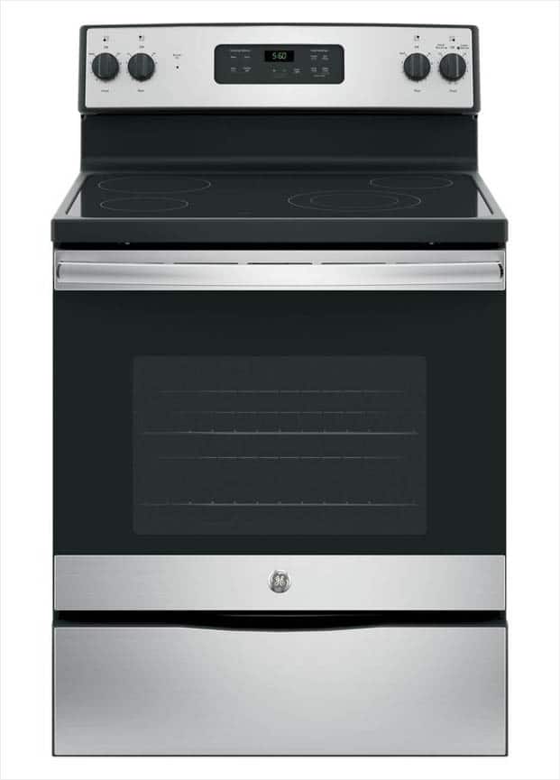 GE 30 in. 5.3 cu. ft. Freestanding Electric Range in Stainless Steel JBS60RKSS The Home Depot