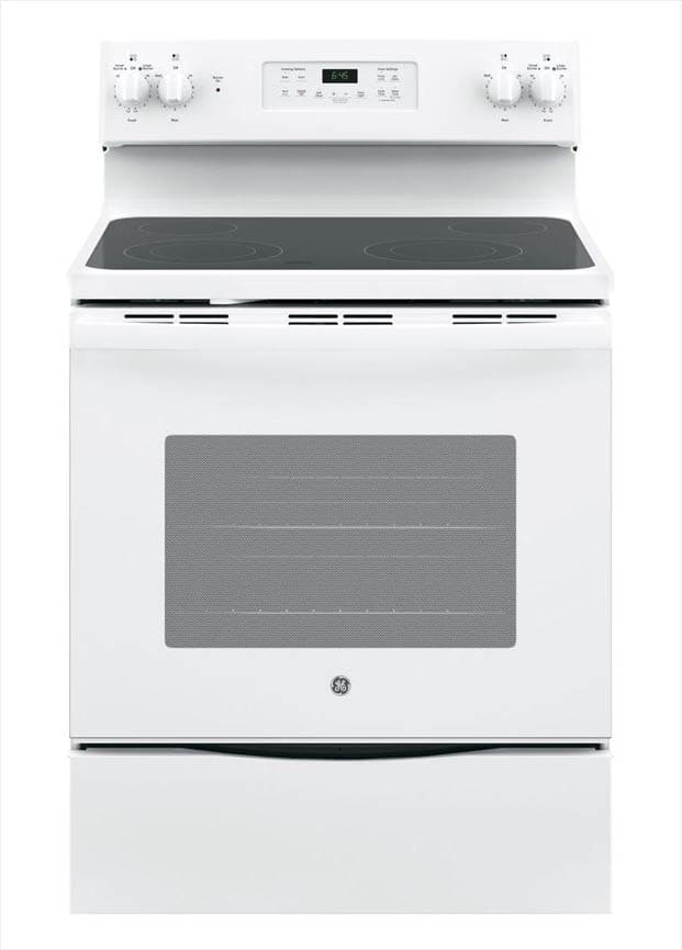 GE 30 in. 5.3 cu. ft. Freestanding Electric Range in White JB645DKWW