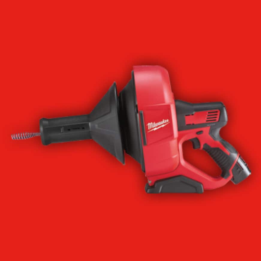 Milwaukee M12 12Volt LithiumIon Cordless Auger Snake Drain Cleaning