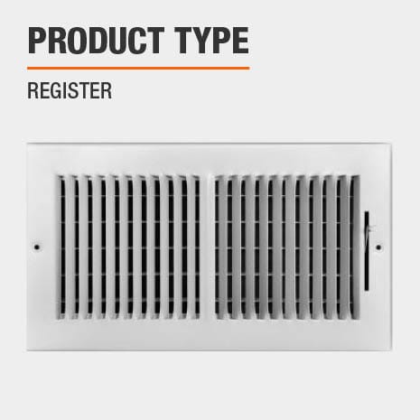 Everbilt 8 in. x 6 in. 2-Way Steel Wall/Ceiling Register in White  E102M08X06 - The Home Depot