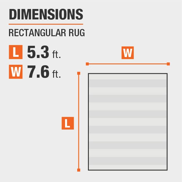 Hayley Multi 5 ft. x 8 ft.  Geometric Area Rug is 5.3 feet by 7.6 feet