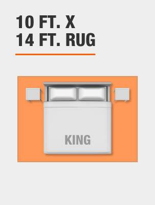 10 foot by 14 foot rug with bedroom furniture