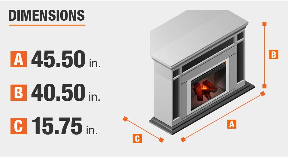 Amesbury 45.5 in. W Corner Convertible Electric Fireplace in White HD90558 The Home Depot