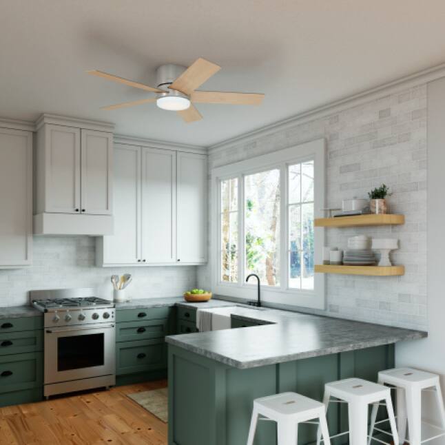 Hunter Ronan 52 In Led Indoor Fresh White Ceiling Fan With Remote Control And Light 59238 The Home Depot Hunter Ronan 52 In Led Indoor Fresh, Hunter Ronan Ceiling Fan