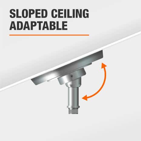 This pendant can be used on a sloped ceiling.