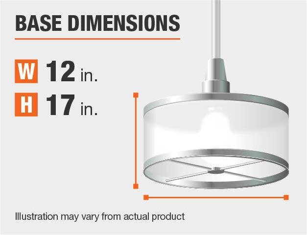 Measurement of a pendant's base.