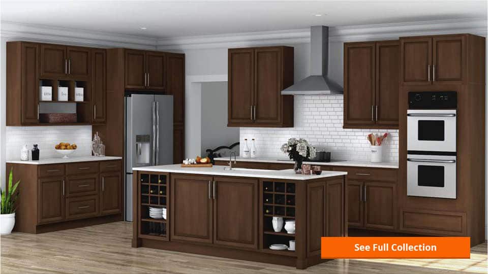 Hampton Bay Hampton Assembled 33x96x24 in. Double Oven Kitchen