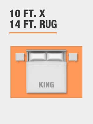 10 foot by 14 foot rug with bedroom furniture