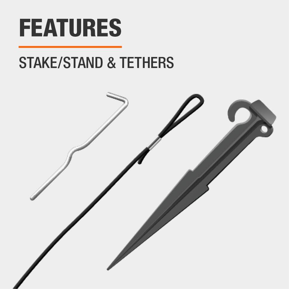 Home Accents Holiday 4 ft. Airblown Inflatable Hangin' On Reindeer