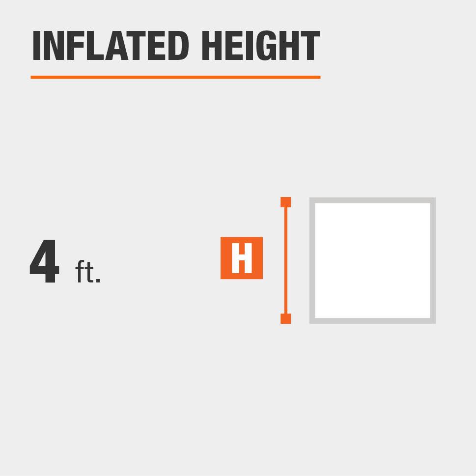 Home Accents Holiday 4 ft. Airblown Inflatable Hangin' On Reindeer