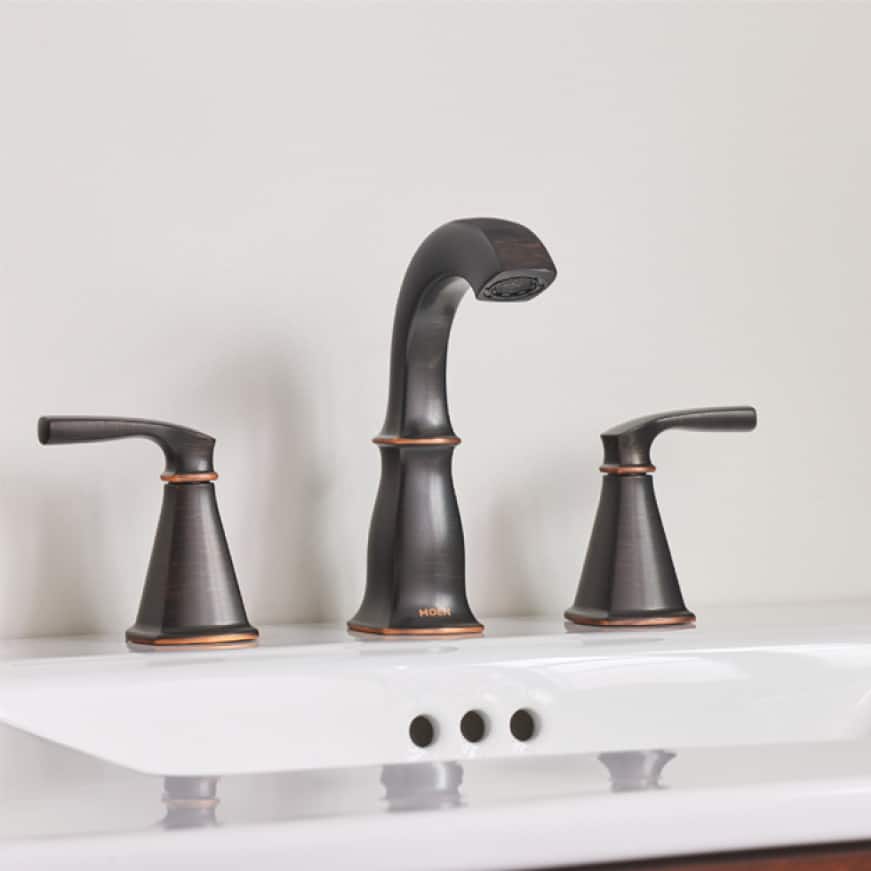 MOEN Hensley 8 in. Widespread 2Handle Bathroom Faucet in Mediterranean