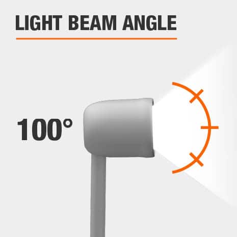 This light has a beam angle of 100.