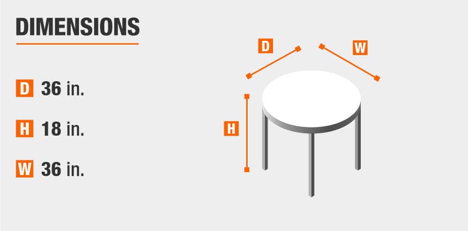 Hampton Bay Megan Round TerraFab Outdoor Patio Coffee Table-FG-MEG36CFTBL - The Home Depot