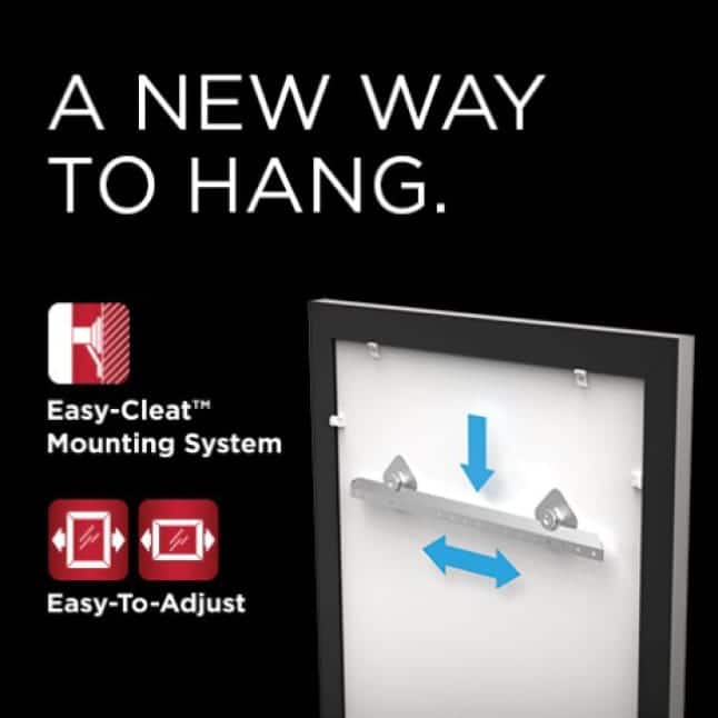 Delta 28 in. x 36 in. (M1) Rectangular Mirror Frame in Matte Black