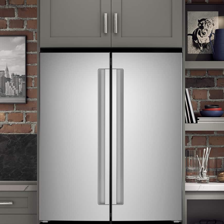 GE 18.6 cu. ft. French Door Refrigerator in Stainless Steel, Counter