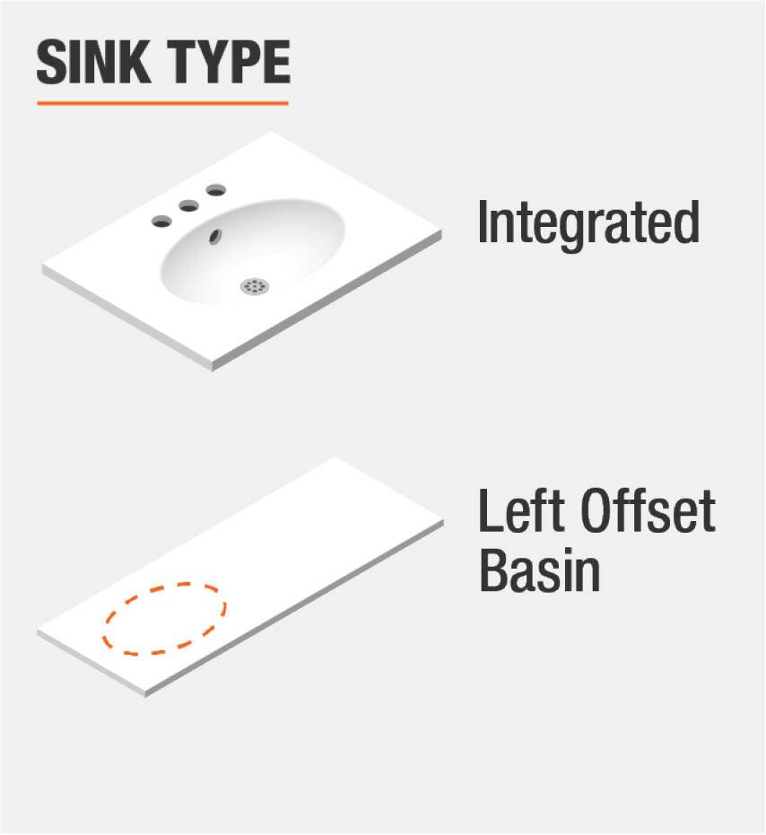 Glacier Bay Bannister 36 in. W Bathroom Vanity in White with Solid