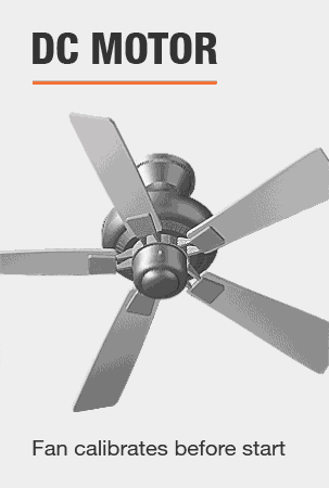 Ceiling fan with DC motor