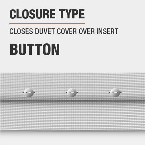 Duvet cover has a button closure type