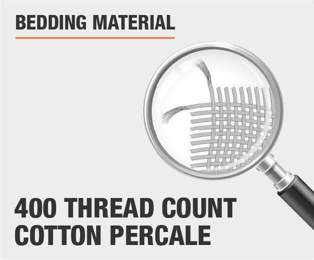 The Company Store White Solid 400Thread Count Supima Cotton Percale