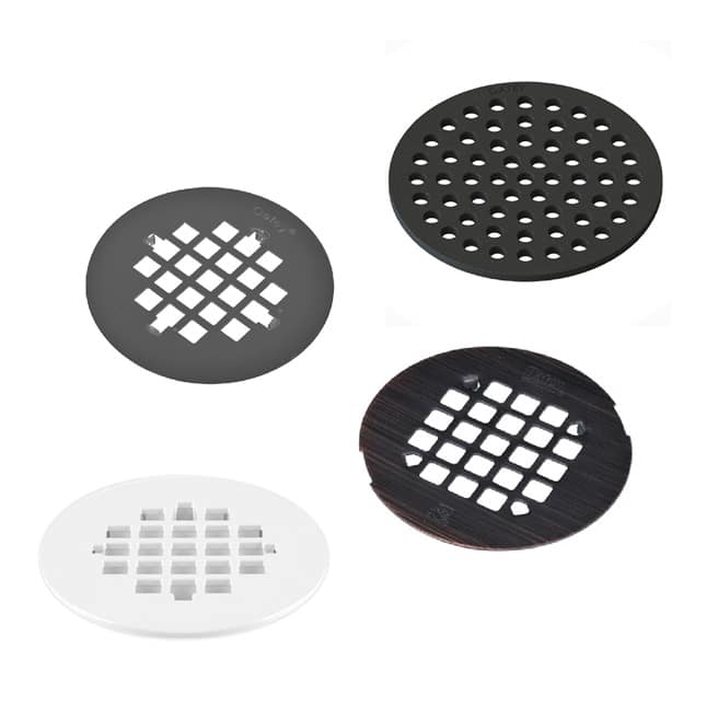 Artiwell 4-1/4“ Shower Strainer Drain Trim Set, Screw-in Shower Strainer  Drain Cover, Plastic-Oddities Style Replacement Strainer Grid,Machine 