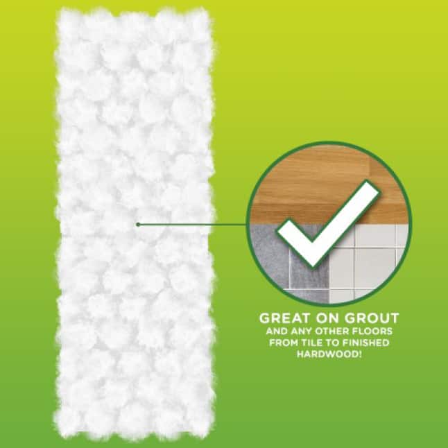 Swiffer Sweeper Heavy Duty Dry cloths are great on grout and any other floor from tile to finished hardwood