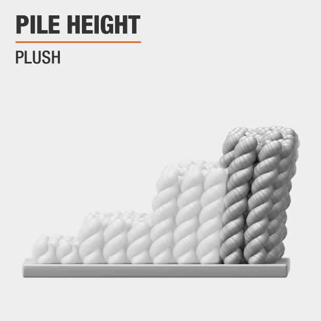 Area Rug has a Plush height