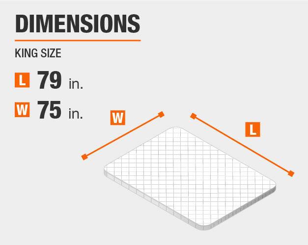 Home Decorators Collection 3 in. King Quilted Cooling Gel Memory Foam