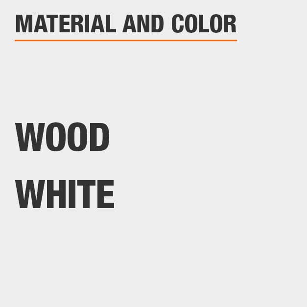 StyleWell Colemont White Wood Frame Full Platform Bed with Curved