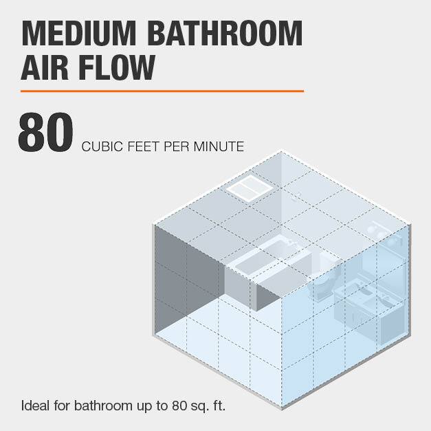 Hampton Bay 80 CFM Ceiling Mount Room Side Installation Humidity Sensing Bathroom Exhaust Fan