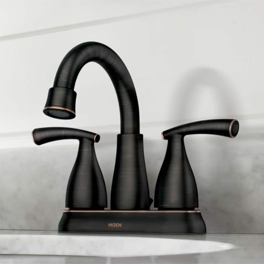 MOEN Essie 2Handle 4 in. Centerset Bathroom Faucet in Mediterranean