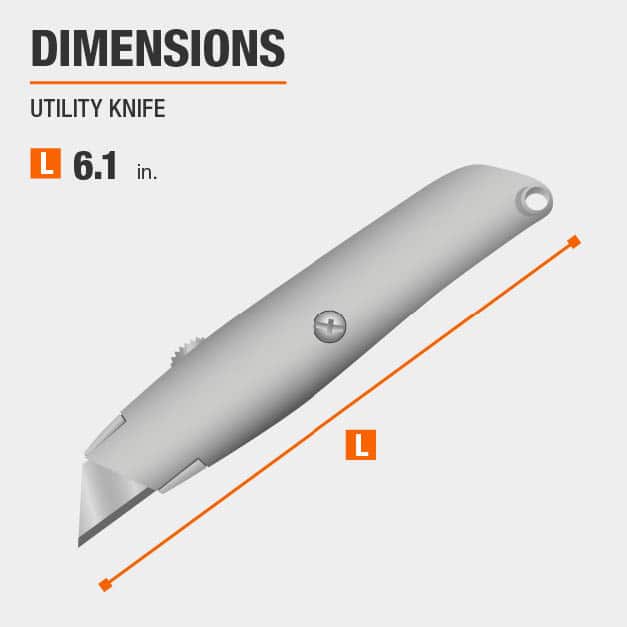 Anvil Fixed Blade Utility Knife with Blades 82152 The Home Depot
