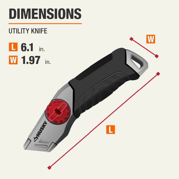 Husky Comfort Grip Fixed Blade Utility Knife 82162 The Home Depot