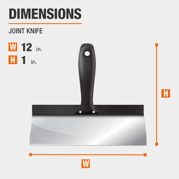 Anvil 12 in. Blue Steel Taping Knife with Soft Grip Handle 82692 The