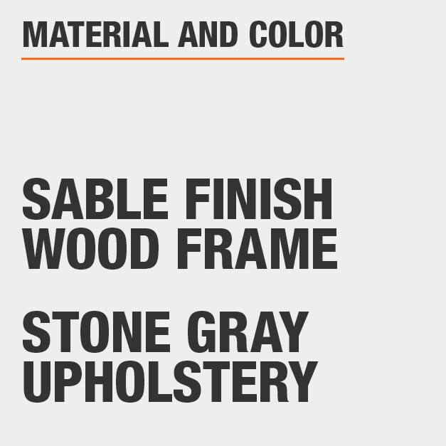 StyleWell Benfield Sable Brown Wood Upholstered Dining Chair with Stone