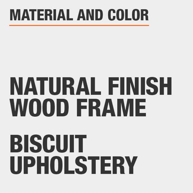 StyleWell Benfield Biscuit Beige Upholstered Dining Chair with Natural