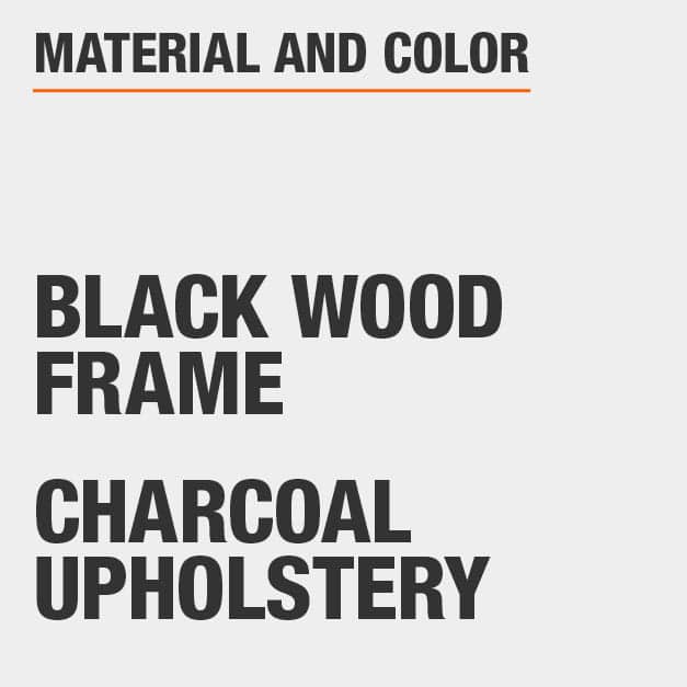 StyleWell Bakerford Charcoal Gray Upholstered Dining Chair with Tufted