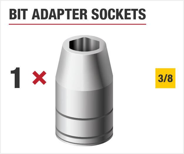 Set includes 1 bit adapter socket