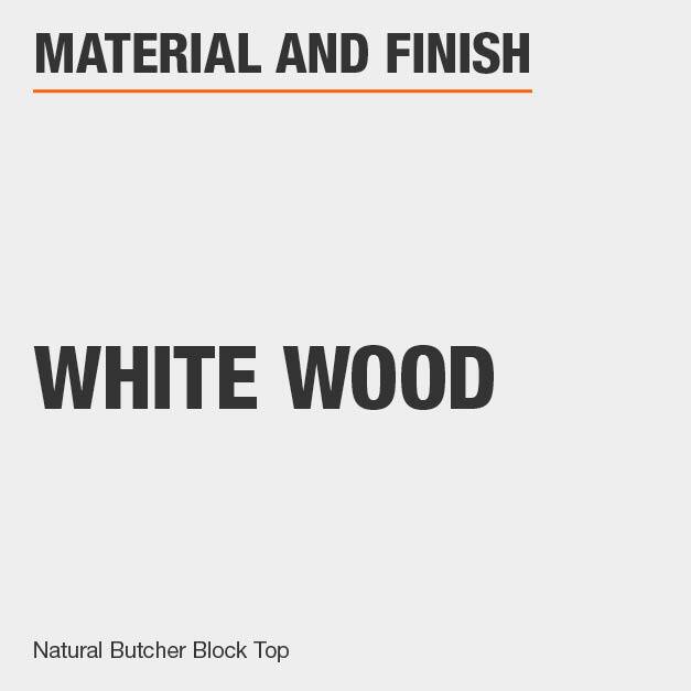 Home Decorators Collection Rockford White Rolling Kitchen Cart with